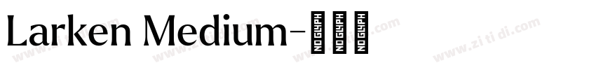 Larken Medium字体转换